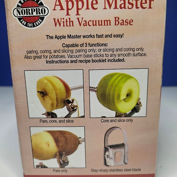 NIB Norpro #866R Apple Master With Vacuum Base Slicer And Corer Pares Apples - Picture 2 of 8
